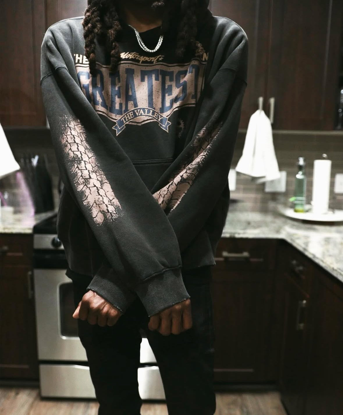 Tire Marks Hoodie (Crop Fit)